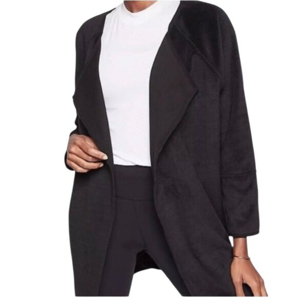 Athleta Chill Chaser Long Line Merino Wool Cardigan Gray Size S - Picture 2 of 14